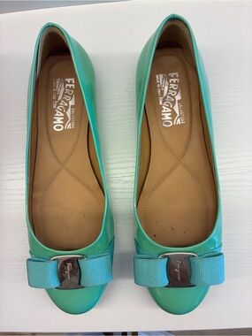 Salvatore Ferragamo Patent Leather Ballet Flats
